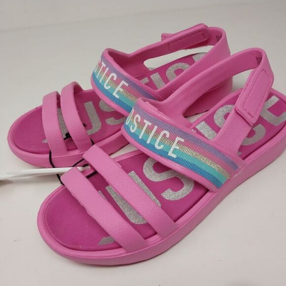 Justice SANDAL. Girls size 4. NWT. BEAUTIFUL PINK. - Picture 6 of 11